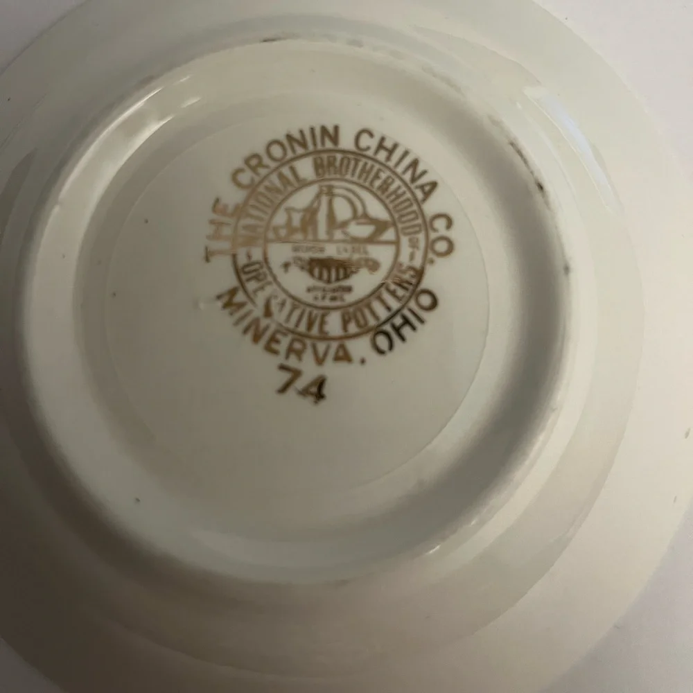 4 The Cronin China Company Vintage Colonial Finger Bowl - Midcentury